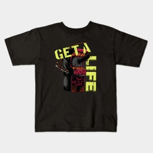 Get a Life retro Game Machine Gamer Gifts Kids T-Shirt